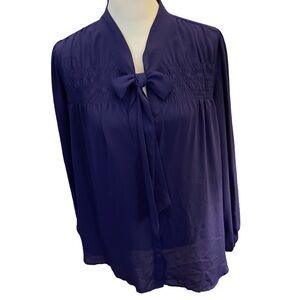🍁Anthropologies deep purple top